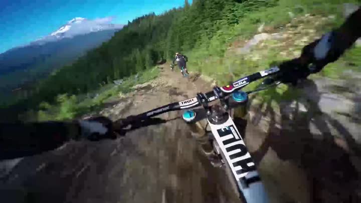 Biking through the woods!