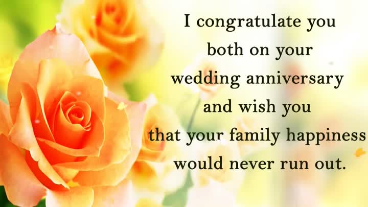 Congratulations on your Wedding Anniversary!