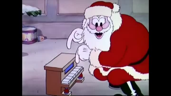 Santa plays the piano!