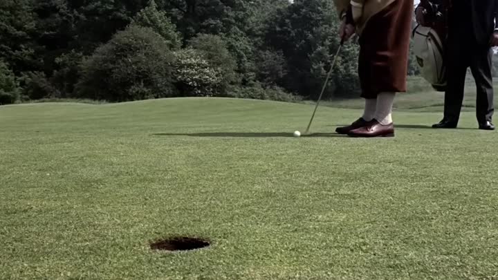 Playing golf!