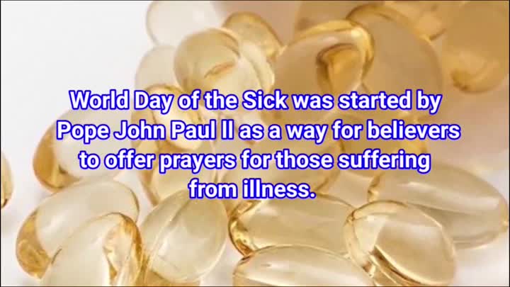 World Day of the Sick, February 11!