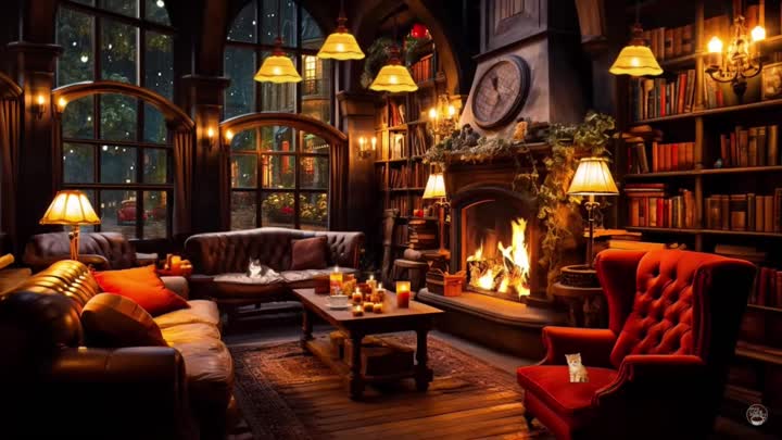 Cozy by the fire!